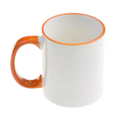 Orange Ceramic Coffee Mug 11oz
