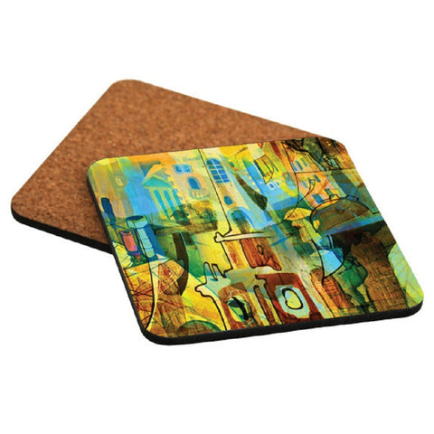 Hardboard Square Drink Coasters with Rounded Corners for Sublimation Printing 4"x 4".