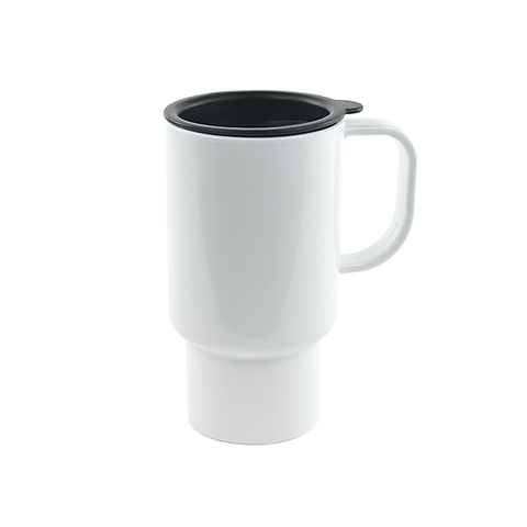 White Stainless Steel Sublimation Coffee Mug with Lid-10oz.